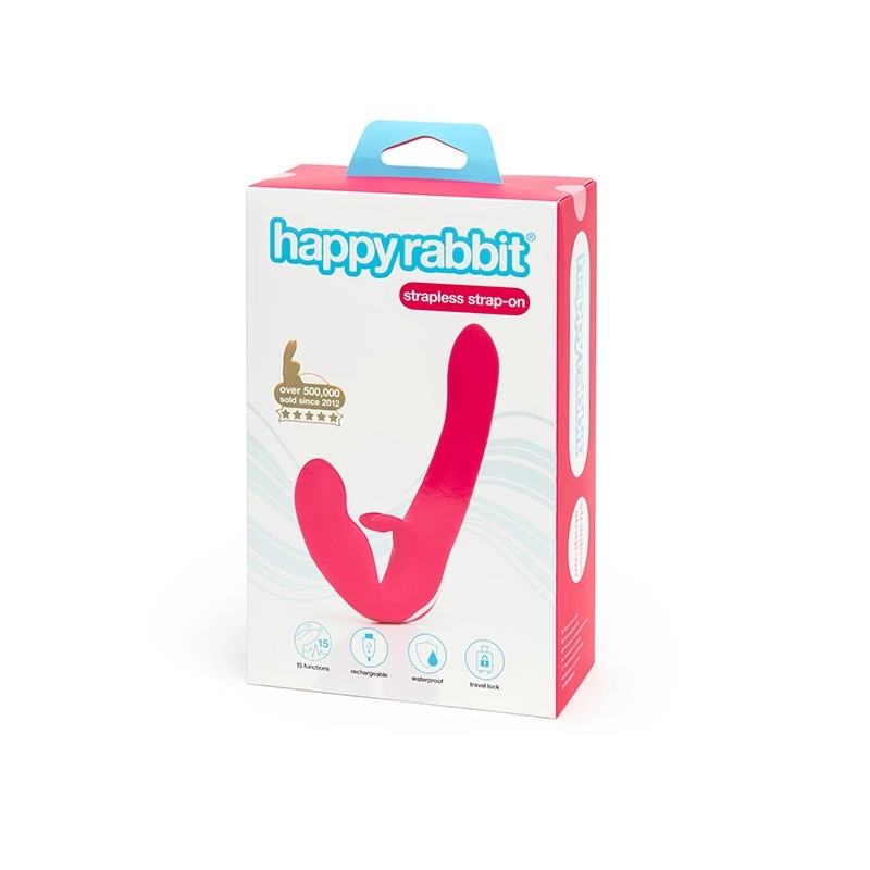 Wibrator strap-on - Happy Rabbit Strapless Strap-On Pink